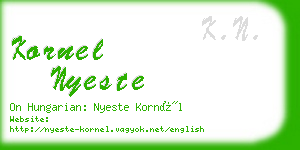 kornel nyeste business card